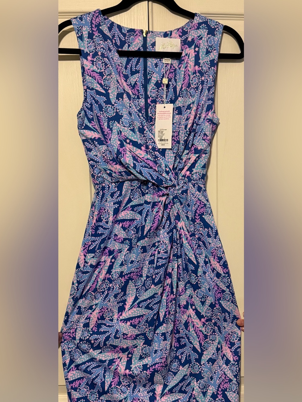 Lilly Pulitzer  ODELLA V-NECK MIDI DRESS, BARTON BLUE STAR GAZING